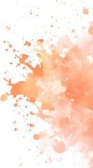 peach watercolor splash on white background vector brown watercolour texture ink paint brush stain watercolor pastel splash peach water color splatter on light background