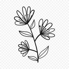 Hand drawn spring flowers illustration. floral illustration