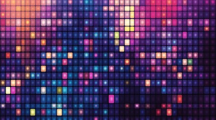 colorful disco party grid pattern neon light celebration background nightclub poster decor