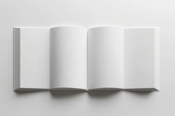 Open Blank White Book Mockup Realistic Catalog Presentation Brochure Template