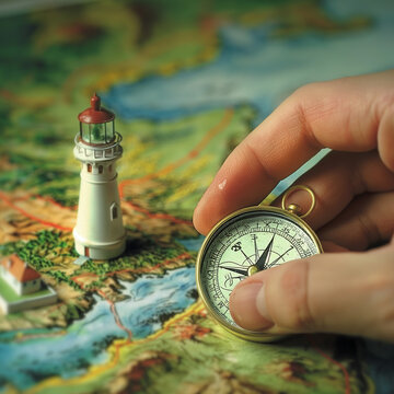 compass and map Magnetic compass on world map.Travel, geography, navigation, tourism and exploration concept background. Macro photo. Very shallow focus.
By Tryfonov