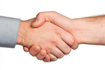 A high-quality realistic photo of a handshake between two professionals, symbolizing a successful financial deal