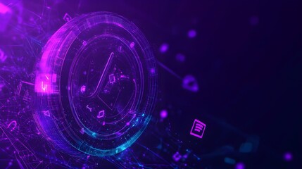 contact us banner call center service provider concept digital graphic icon phone call email chatting and searching advice to customer help and support services digital purple background digital