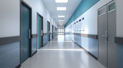 Fototapeta premium Cleanroom Facility Corridor