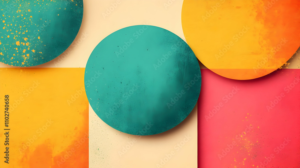 Poster abstract background with colorful circles