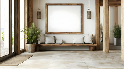 Zen Minimalist Interior Design 3D Illustration