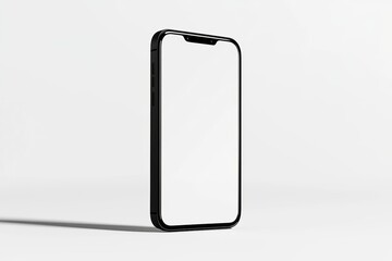 Black Modern Smartphone Vertical Display Blank Background 3D Mockup
