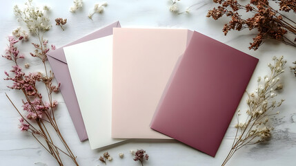 Elegant Stationery Mockup, Pastel Background