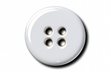 Fototapeta premium A simple illustration of a single round button with two holes, placed on a plain white background