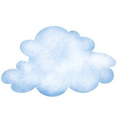 watercolor hand paint blue sky with clouds	
