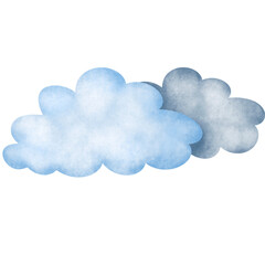 watercolor hand painted cloud	
