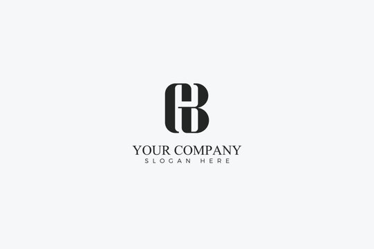 A minimalist logo design featuring the letters "G" and "B" or "G and "H" and "B" intertwined, creating a sleek and modern look
