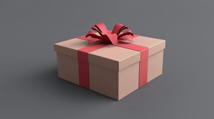 Obraz premium Present 3D model of a gift box with a bow, used for digital or design projects