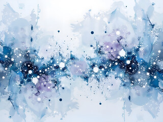 Abstract cosmic harmony  a dreamy blend of blue, purple, and white imagery representing the essence of the universe, digital painting of abstract art concept.