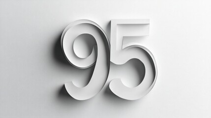 A stylized representation of the number 95 in a clean, modern design.