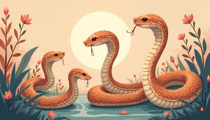 Fototapeta premium Year of the Serpent 2025