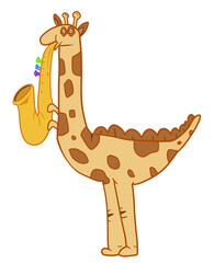 Naklejka premium Kid giraffe cute school baby Kidzone 