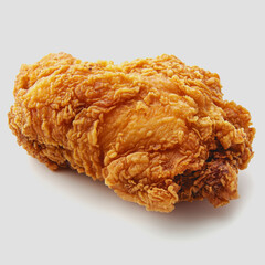 Crispy and Golden Fried Chicken Piece Isolated on Light Background Perfect for Delicious Food Photography and Culinary Inspiration in Stock Images
