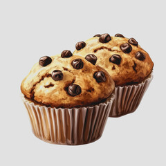 Delicious and Soft Chocolate Chip Muffins Freshly Baked and Ready to Enjoy, Perfect for Breakfast, Snacks, or Any Sweet Treat Delight