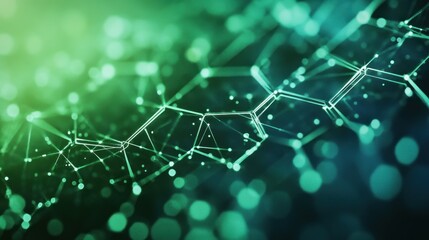 Abstract Green Network: Digital Connectivity and Technological Advancement