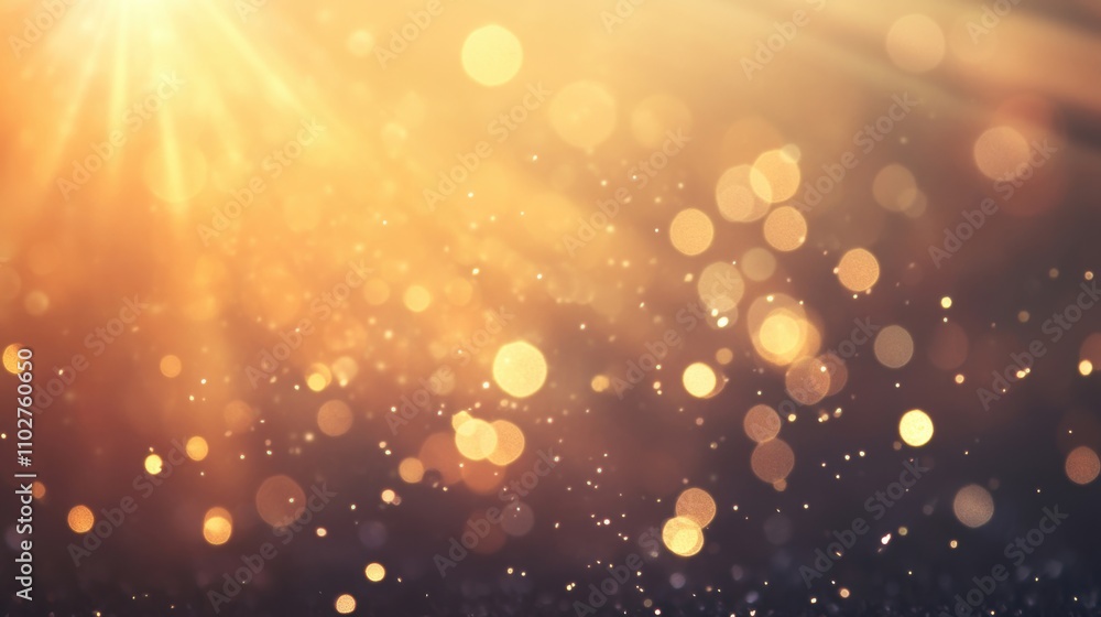 Poster bright light bursts shine in an abstract style while soft bokeh effects enhance the dreamy ambiance,