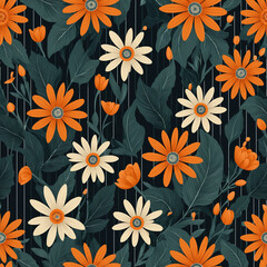 seamless pattern with flowers