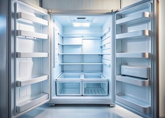 Fototapeta premium An aerial perspective reveals the refrigerator's chilling emptiness, a stark contrast to the norm.
