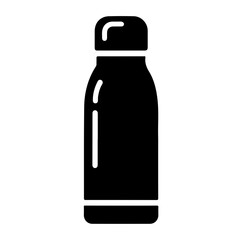 Reusable Bottle Pictogram Featuring a Modern Water Thermos Illustration in Vector Style