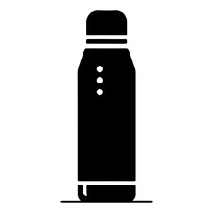Sleek and Practical Water Container Icon Highlighting a Durable Thermos in Vector Art