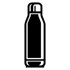Reusable Bottle Pictogram Featuring a Modern Water Thermos Illustration in Vector Style