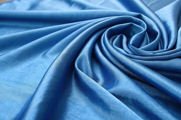 Blue silk, a cascade of rich, velvety folds.