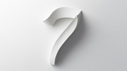 Naklejka premium A minimalist design featuring a stylized number seven against a light background.
