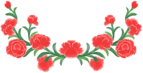 Red carnation oil painting