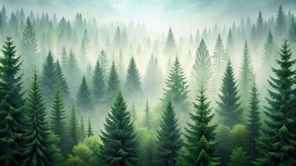 Fototapeta premium Fir tree forest abstract background , nature, trees, green, forest, plants, environment, woodland, peaceful, vibrant