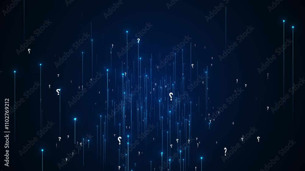 Poster abstract question mark icon, problem sign many questions icon background texture lights question mar