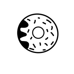 black and white donut