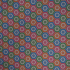 abstract colorful hexagon square geometric seamless pattern - Traditional Japanese patterns