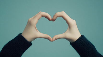 Fototapeta premium Two hands holding a heart shape