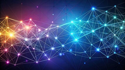 Abstract geometric mesh design created by connecting points with lines , abstract, plexus, effect, connection, network