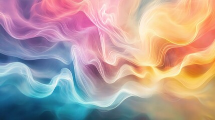 Obraz premium Colorful Abstract Waves of Light in Soft Gradient Backgrounds