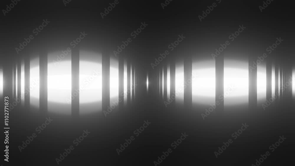 Poster ethereal monochrome abstract with vertical lines seamless looping animation 360 degree