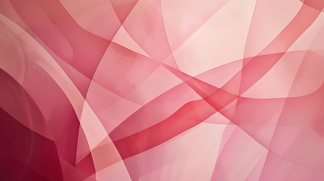 Abstract Pink and Red Overlapping Shapes