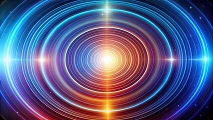 Obraz premium Abstract background with bright milky radio waves forming concentric circles on the surface , radio waves, concentric circles