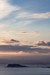 江の島見える夕日