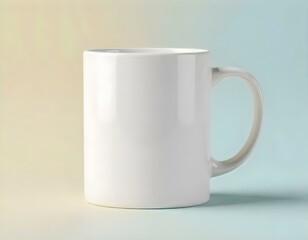 Obraz premium mug, ceramic, plain, glossy, finish, photorealistic, isolated, image, centered, color, background, minimalist, modern, clean, simple, elegant, design, shiny, smooth, drinkware, cup, beverage, coffee, 
