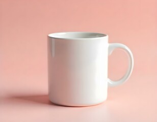 Obraz premium mug, ceramic, plain, glossy, finish, photorealistic, isolated, image, centered, color, background, minimalist, modern, clean, simple, elegant, design, shiny, smooth, drinkware, cup, beverage, coffee, 