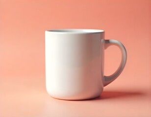 Fototapeta premium mug, ceramic, plain, glossy, finish, photorealistic, isolated, image, centered, color, background, minimalist, modern, clean, simple, elegant, design, shiny, smooth, drinkware, cup, beverage, coffee, 