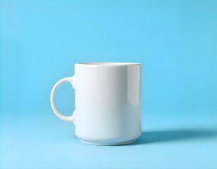 Obraz premium mug, ceramic, plain, glossy, finish, photorealistic, isolated, image, centered, color, background, minimalist, modern, clean, simple, elegant, design, shiny, smooth, drinkware, cup, beverage, coffee, 