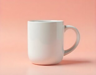 Fototapeta premium mug, ceramic, plain, glossy, finish, photorealistic, isolated, image, centered, color, background, minimalist, modern, clean, simple, elegant, design, shiny, smooth, drinkware, cup, beverage, coffee, 