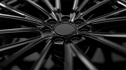 Luxury sedan alloy wheels polished finish automotive close-up design